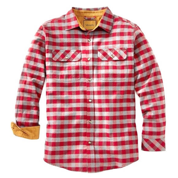 Venado Other - Venado Mens Red & Gray Flannel Button Down Size XL